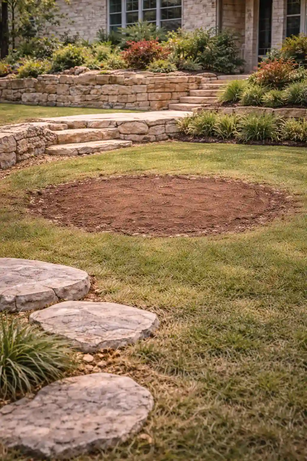Yard after stump removal in Lakeway, TX