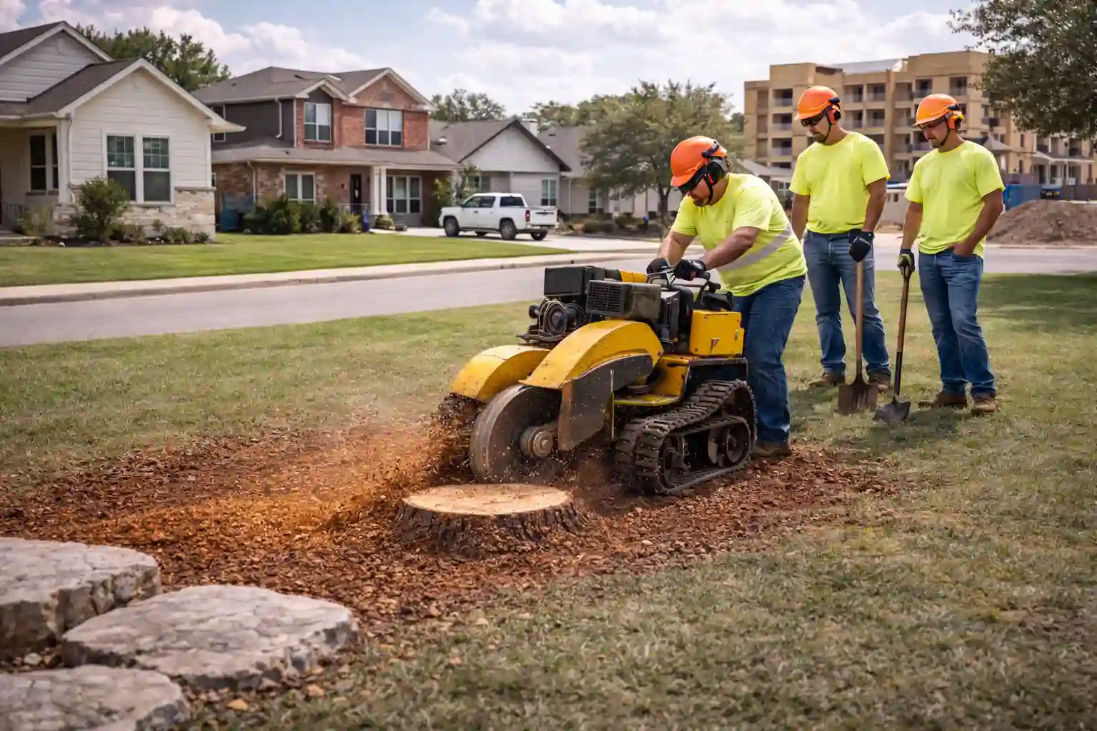 Stump removal service in Dessau, TX