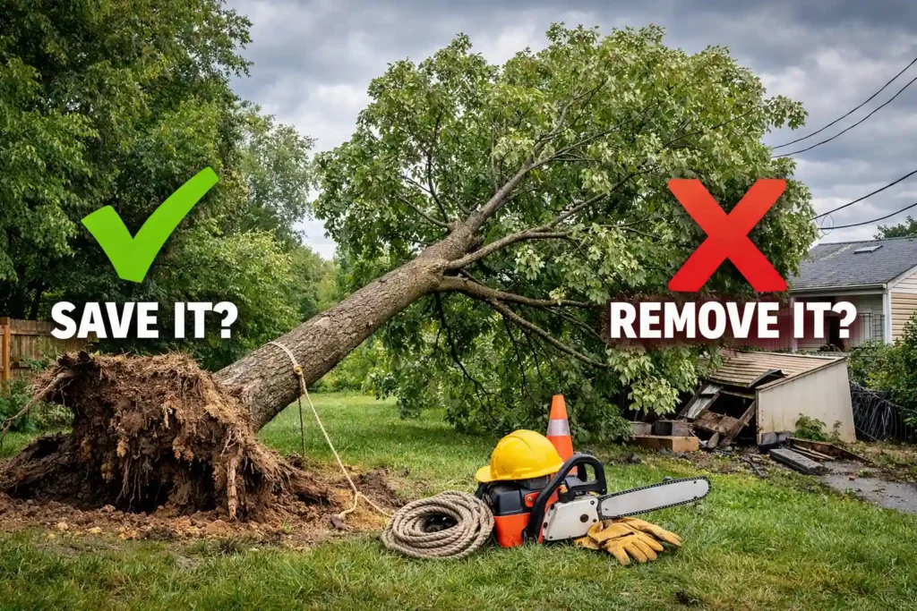 Damaged tree save or remove